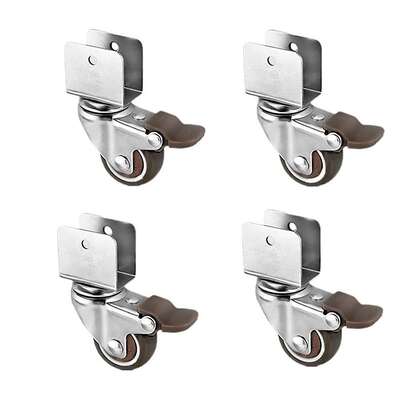 TPE Swivel Castor Wheels Set 4 Brake 2 Inch | EXTG