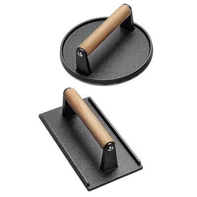 Cast Iron Steak Press BBQ Grill Press Tool | EXTG