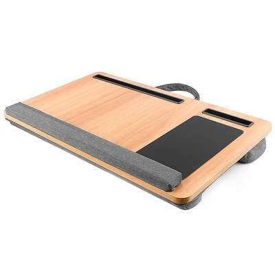 Laptop Lap Desk Mouse Pad Cushion Oak | EXTG