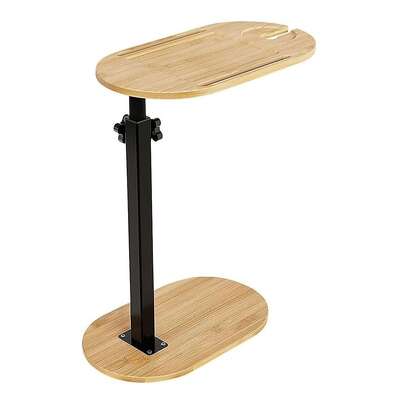 Bamboo Bathtub Side Table Adjustable Caddy | EXTG