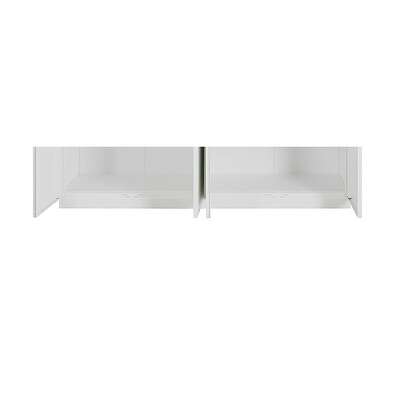8-Door 320cm Freestanding Wardrobe White Steel | EXTG