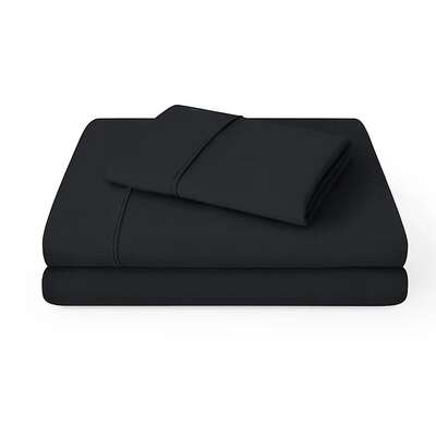Microfiber Sheet Set Queen Black Deep Pocket | EXTG