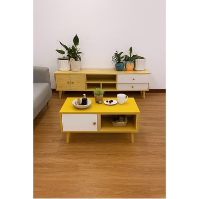 NNECN Modern Living Room TV Stand and Table Set  Stylish and Functional