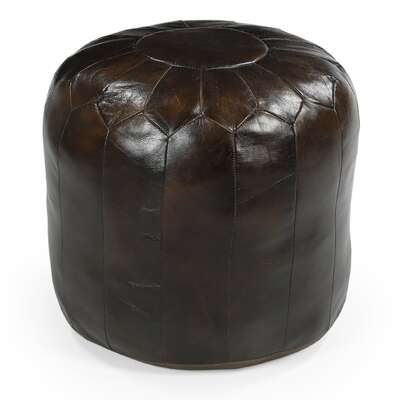 Genuine Leather Moroccan Ottoman