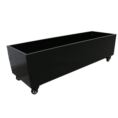 Black Metal Versatility Planter Medium With Wheels