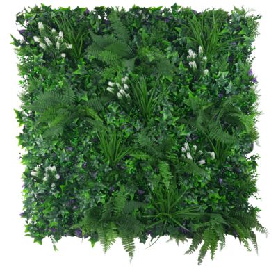 White Flowering Jungle Vertical Garden / Green Wall UV Resistant 1m x 1m