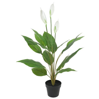 Artificial Flowering White Peace / Calla 95Cm