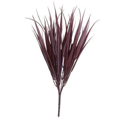 Dark Red Artificial Grass Stem 35Cm Long Uv Resistant