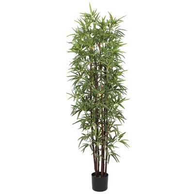Artificial Bamboo Plant Dark Trunk (Potted) 180Cm
