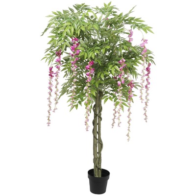 Pink Flowering Artificial Wisteria 180Cm