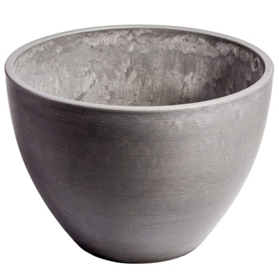 Polished Grey Planter Bowl 30Cm