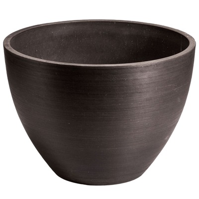 Polished Black Planter Bowl 30Cm