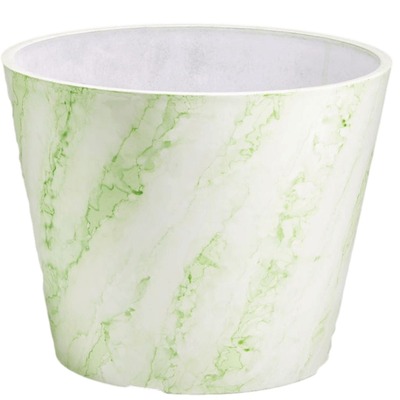 Green & White Imitation Marble Pot 25Cm