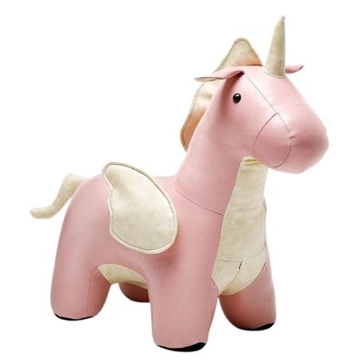 Wooden Pink Unicorn Princess Kiddie Chair