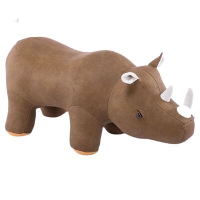 Muscled Rhinoceros Ottoman-Brown 
