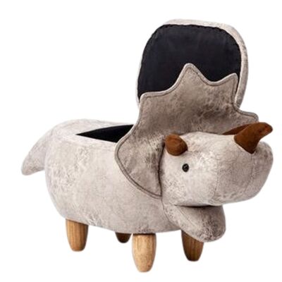 riceratops Ottoman with Storage-Grey