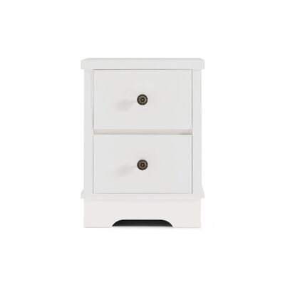 Coastal Style Bedside Table-White