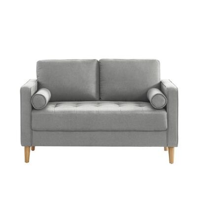 2 Seater Sofa Loveseat Couch Light Grey