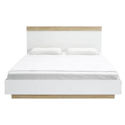 Queen Size Bed Frame White Oak