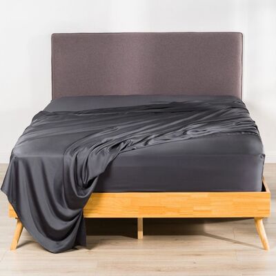 100% Organic Bamboo Flat Sheet Charcoal