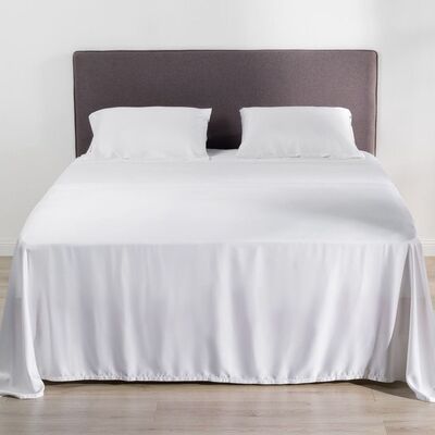 100% Organic Bamboo Flat Sheet White