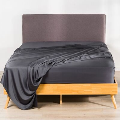 100% Organic Bamboo Fitted Sheet Charcoal