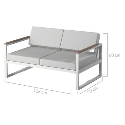 4 Seater Aluminium Outdoor Sofa Set 