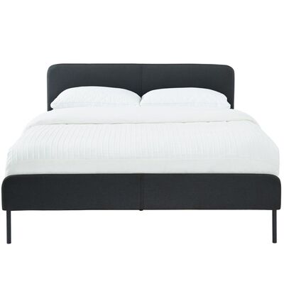 Charcoal Bed frame with Curved Head board King 