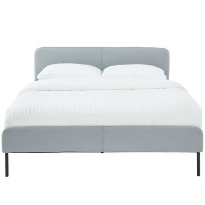 Grey Bed frame with Curved Headboard Double