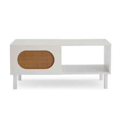 Modern design Coffee Table with Storage in White