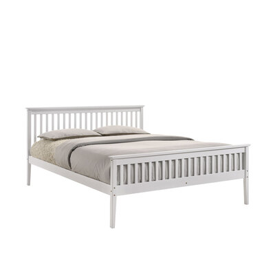 Wooden Bed Frame in White - Double