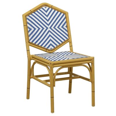 French Flair Outdoor Dining Chair Set of 2-Blue