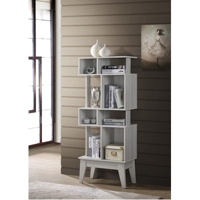 Display Shelf Cabinet In White Oak