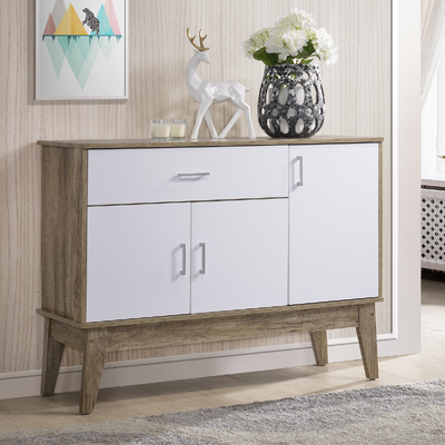 Large Shoe Cabinet Oak