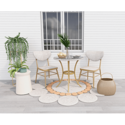 Natural 2 Seater Outdoor Bistro Set