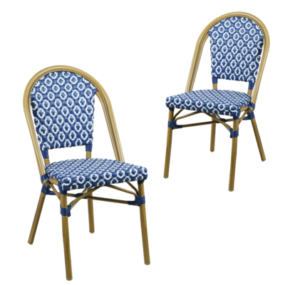 Outdoor Dining Chair Set-Blue
