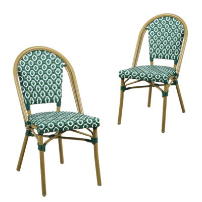 Outdoor Dining Chair Set-Green
