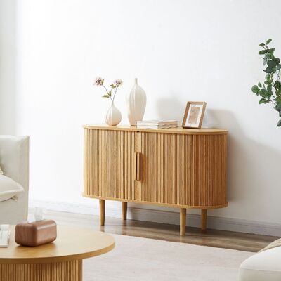 Column Wooden Sideboard Table In Natural