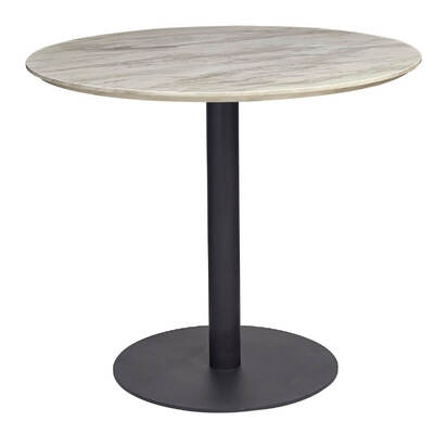 Mid-Century Design Round Dining Table- black