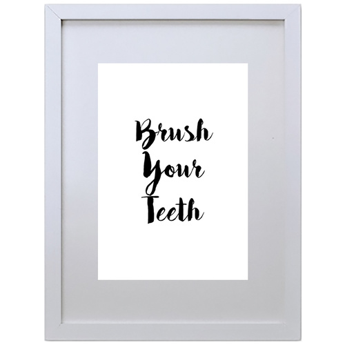 Brush Your Teeth (210 x 297mm, No Frame)