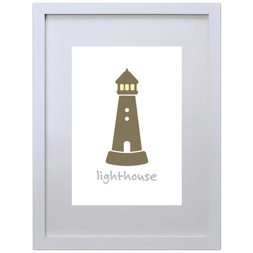 Light House (Brown, 210 x 297mm, No Frame)