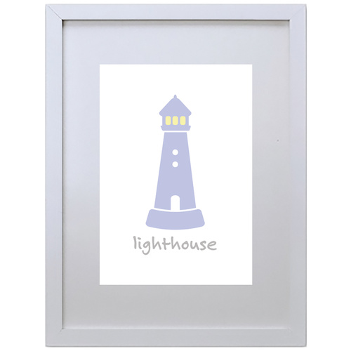 Light House (Purple, 210 x 297mm, No Frame)