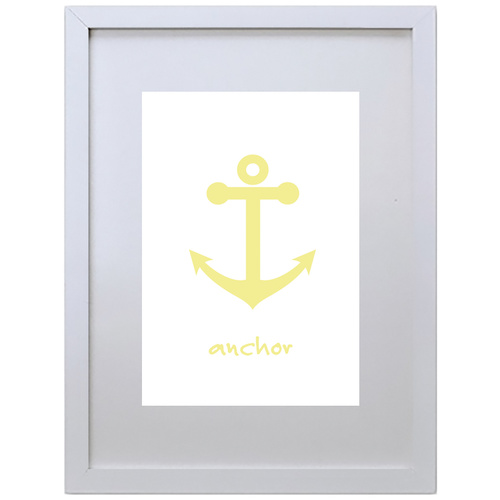 Anchor (White-Yellow, 210 x 297mm, No Frame)