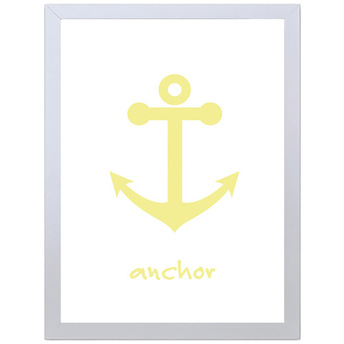 Anchor (White-Yellow, 297 x 420mm, No Frame)