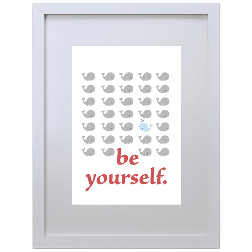 Be Yourself  (210 x 297mm, White Frame)