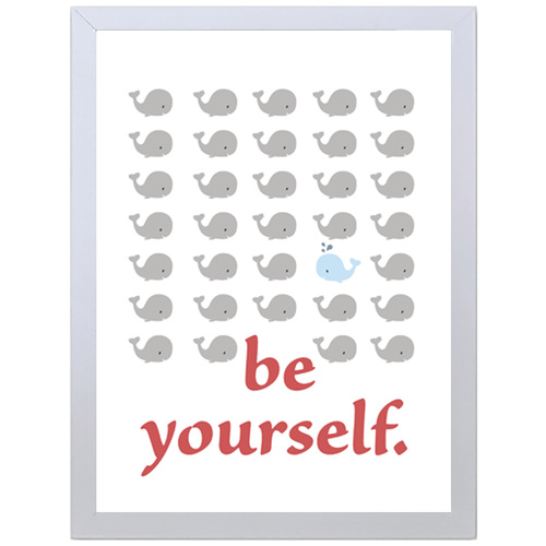 Be Yourself  (297 x 420mm, White Frame)