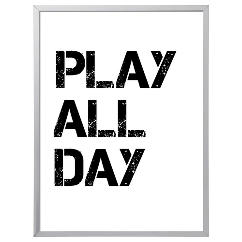  Play All Day Kids (297 x 420mm, White Frame)
