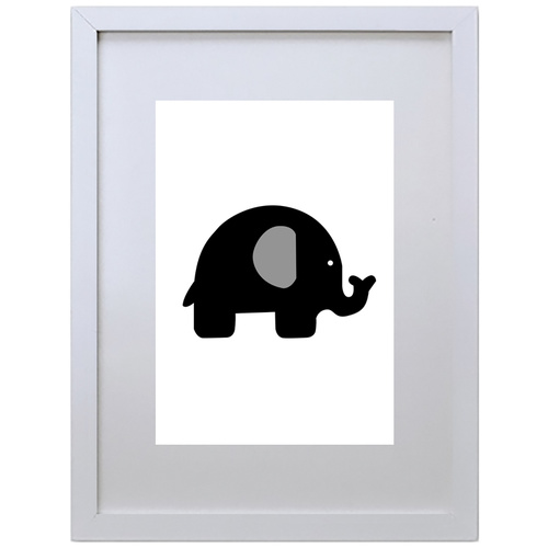 Black Elephant (210 x 297mm, No Frame)