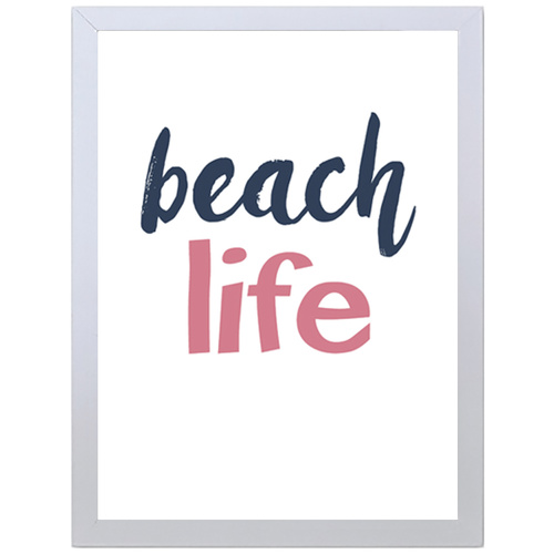Beach Life Festival (297 x 420mm, White Frame)