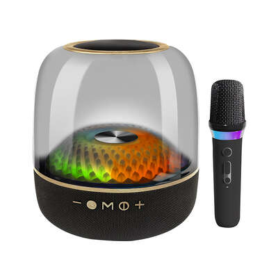 LP90 Black 360° Bluetooth Home Theater Speaker - LED Light Effect, 120W Surround